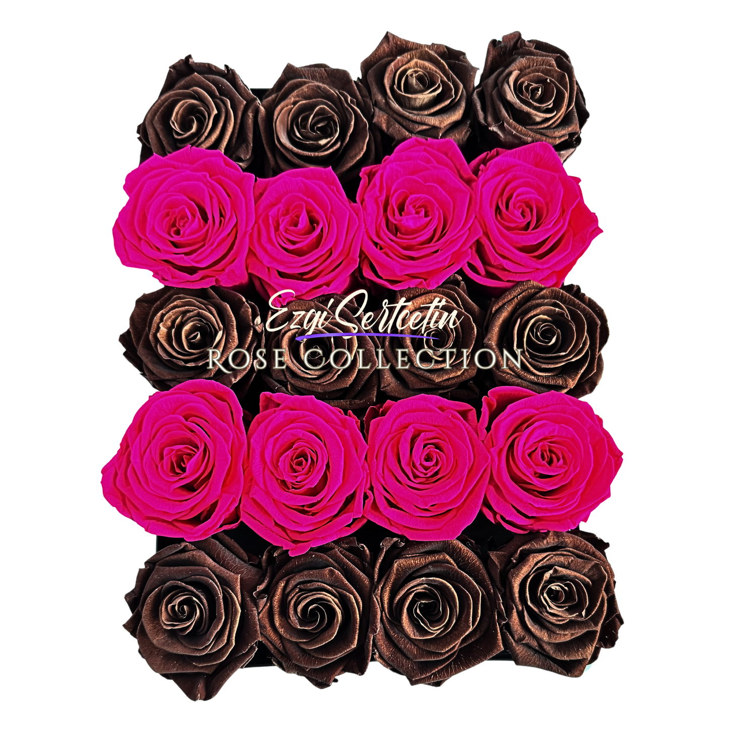 Preserved Rose Deco Gift Box|Premium Quality Handcrafted 20 Roses x 6.5 cm Diameter|Non Toxic|Excellent for All Events and Organizations|by Ezgi Sertcetin