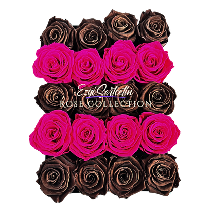 Preserved Rose Deco Gift Box|Premium Quality Handcrafted 20 Roses x 6.5 cm Diameter|Non Toxic|Excellent for All Events and Organizations|by Ezgi Sertcetin