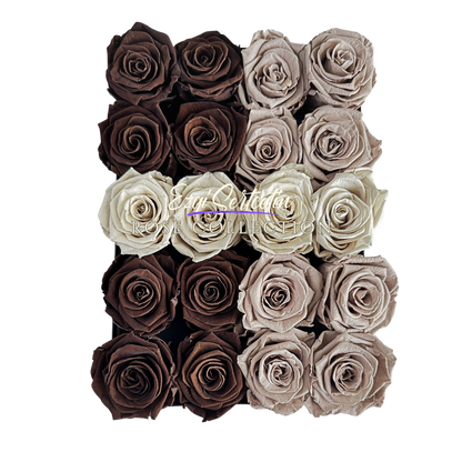 Preserved Rose Deco Gift Box|Premium Quality Handcrafted 20 Roses x 6.5 cm Diameter|Non Toxic|Excellent for All Events and Organizations|by Ezgi Sertcetin