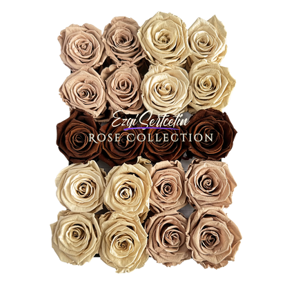 Preserved Rose Deco Gift Box|Premium Quality Handcrafted 20 Roses x 6.5 cm Diameter|Non Toxic|Excellent for All Events and Organizations|by Ezgi Sertcetin