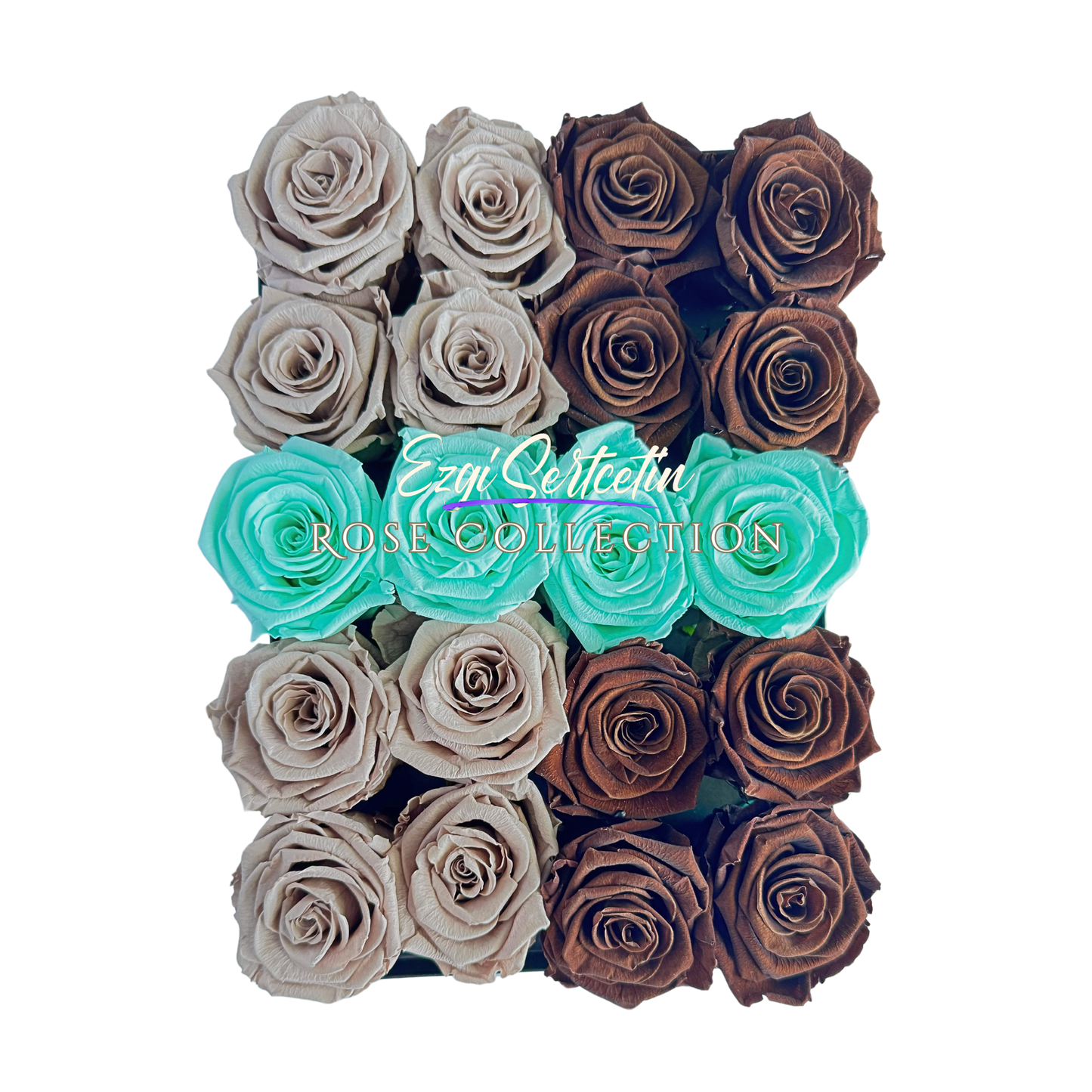 Preserved Rose Deco Gift Box|Premium Quality Handcrafted 20 Roses x 6.5 cm Diameter|Non Toxic|Excellent for All Events and Organizations|by Ezgi Sertcetin