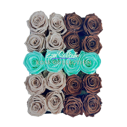 Preserved Rose Deco Gift Box|Premium Quality Handcrafted 20 Roses x 6.5 cm Diameter|Non Toxic|Excellent for All Events and Organizations|by Ezgi Sertcetin