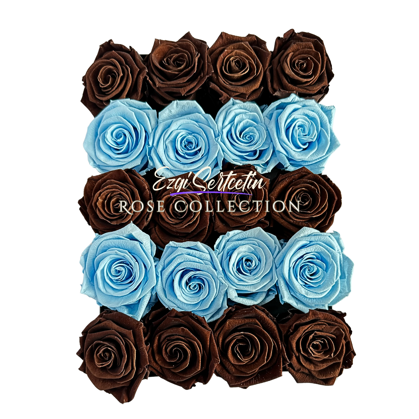 Preserved Rose Deco Gift Box|Premium Quality Handcrafted 20 Roses x 6.5 cm Diameter|Non Toxic|Excellent for All Events and Organizations|by Ezgi Sertcetin