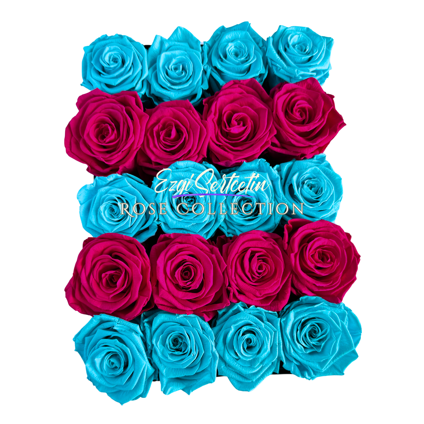 Preserved Rose Deco Gift Box|Premium Quality Handcrafted 20 Roses x 6.5 cm Diameter|Non Toxic|Excellent for All Events and Organizations|by Ezgi Sertcetin