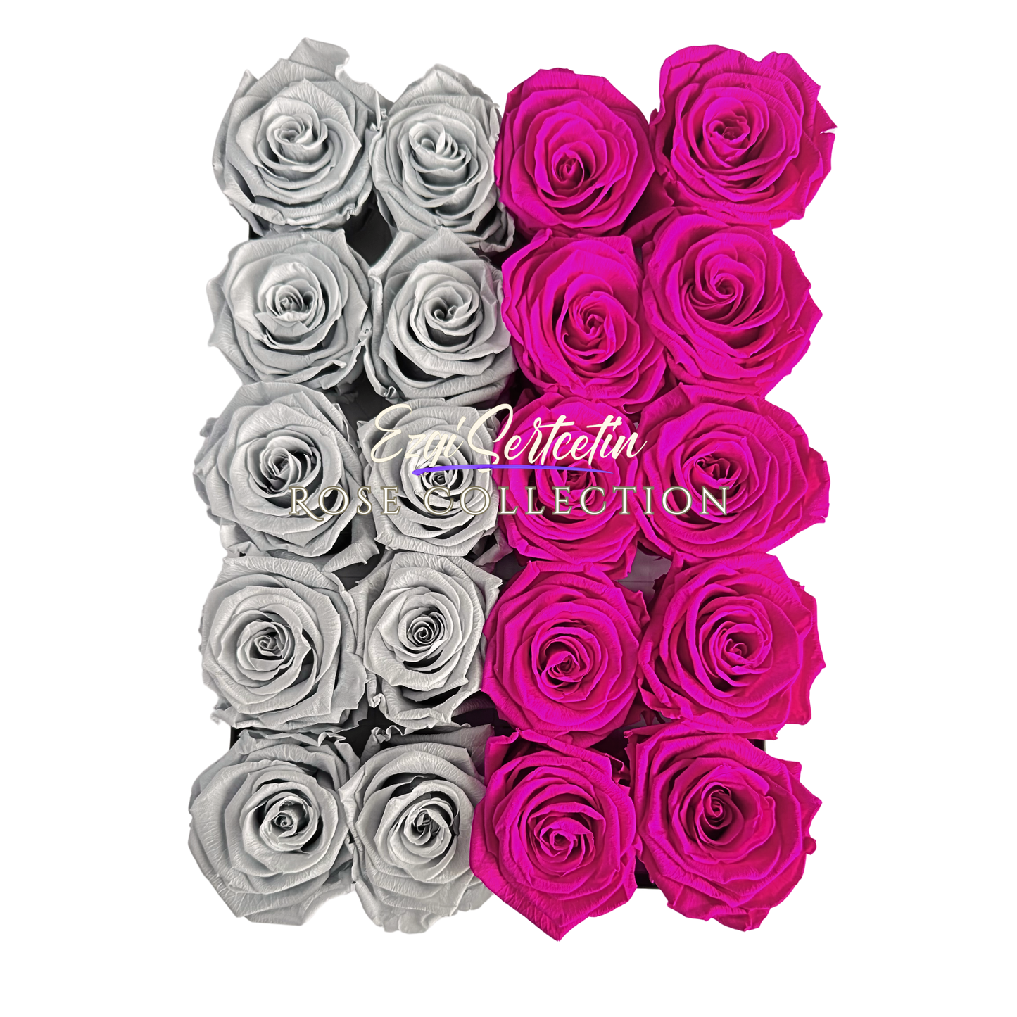 Preserved Rose Deco Gift Box|Premium Quality Handcrafted 20 Roses x 6.5 cm Diameter|Non Toxic|Excellent for All Events and Organizations|by Ezgi Sertcetin