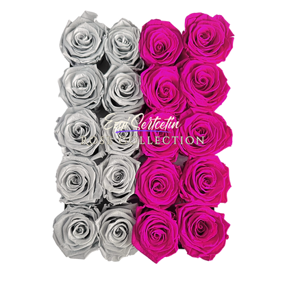 Preserved Rose Deco Gift Box|Premium Quality Handcrafted 20 Roses x 6.5 cm Diameter|Non Toxic|Excellent for All Events and Organizations|by Ezgi Sertcetin