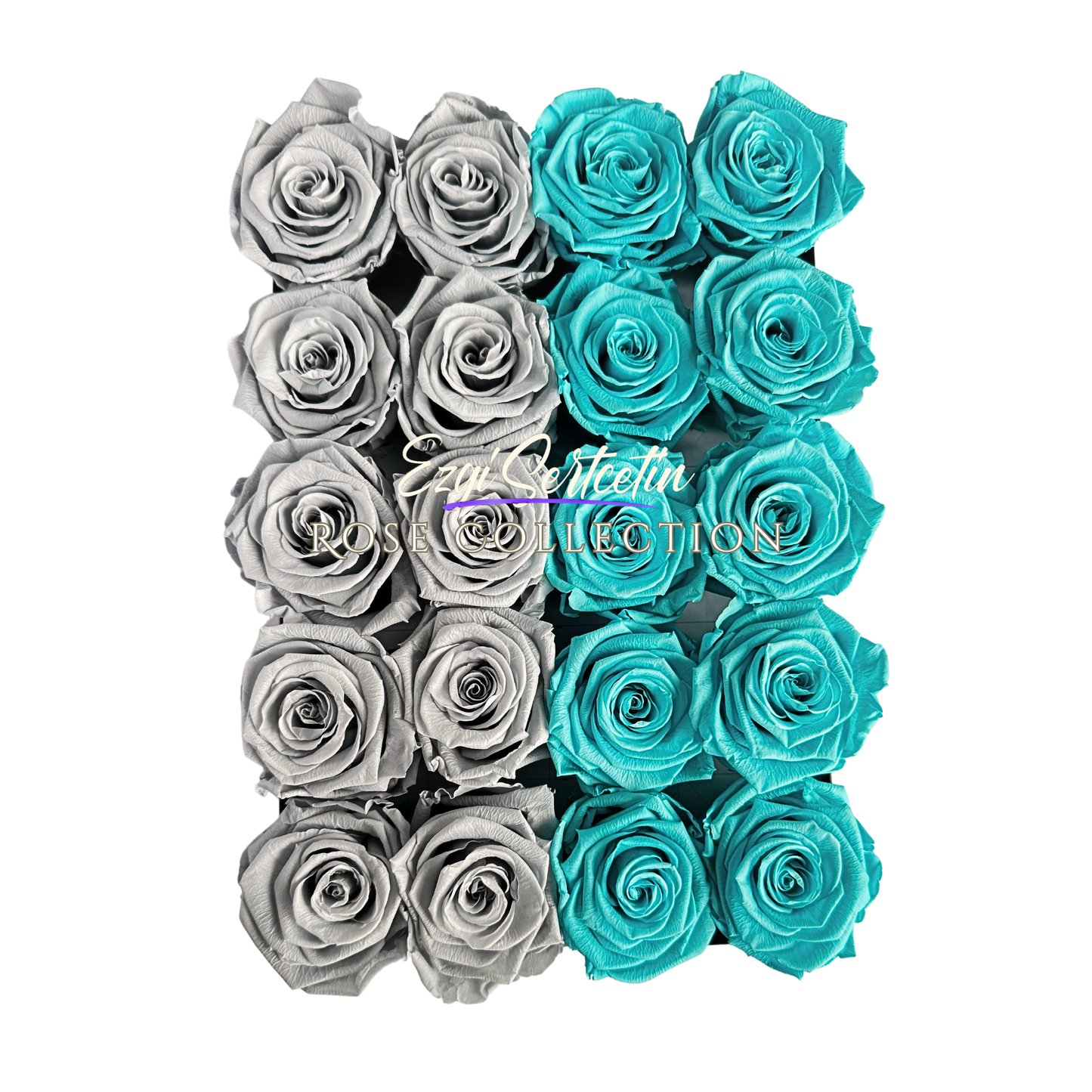 Preserved Rose Deco Gift Box|Premium Quality Handcrafted 20 Roses x 6.5 cm Diameter|Non Toxic|Excellent for All Events and Organizations|by Ezgi Sertcetin