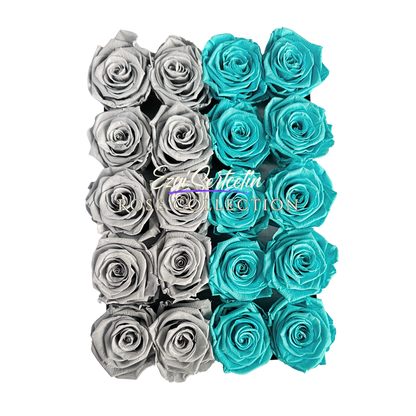 Preserved Rose Deco Gift Box|Premium Quality Handcrafted 20 Roses x 6.5 cm Diameter|Non Toxic|Excellent for All Events and Organizations|by Ezgi Sertcetin