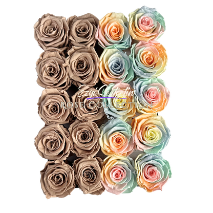 Preserved Rose Deco Gift Box|Premium Quality Handcrafted 20 Roses x 6.5 cm Diameter|Non Toxic|Excellent for All Events and Organizations|by Ezgi Sertcetin