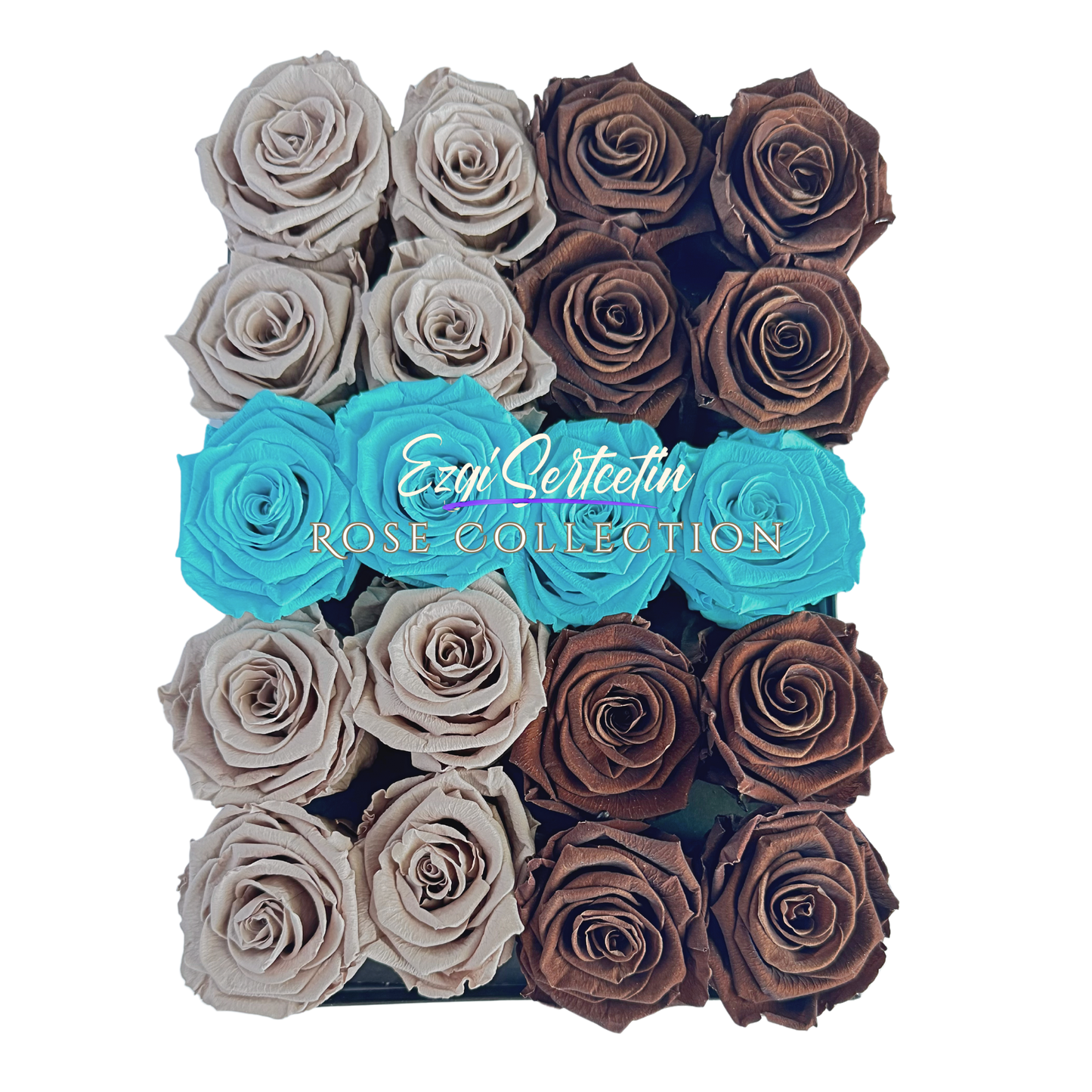 Preserved Rose Deco Gift Box|Premium Quality Handcrafted 20 Roses x 6.5 cm Diameter|Non Toxic|Excellent for All Events and Organizations|by Ezgi Sertcetin