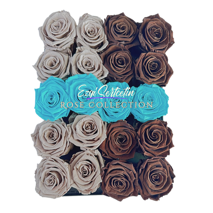 Preserved Rose Deco Gift Box|Premium Quality Handcrafted 20 Roses x 6.5 cm Diameter|Non Toxic|Excellent for All Events and Organizations|by Ezgi Sertcetin