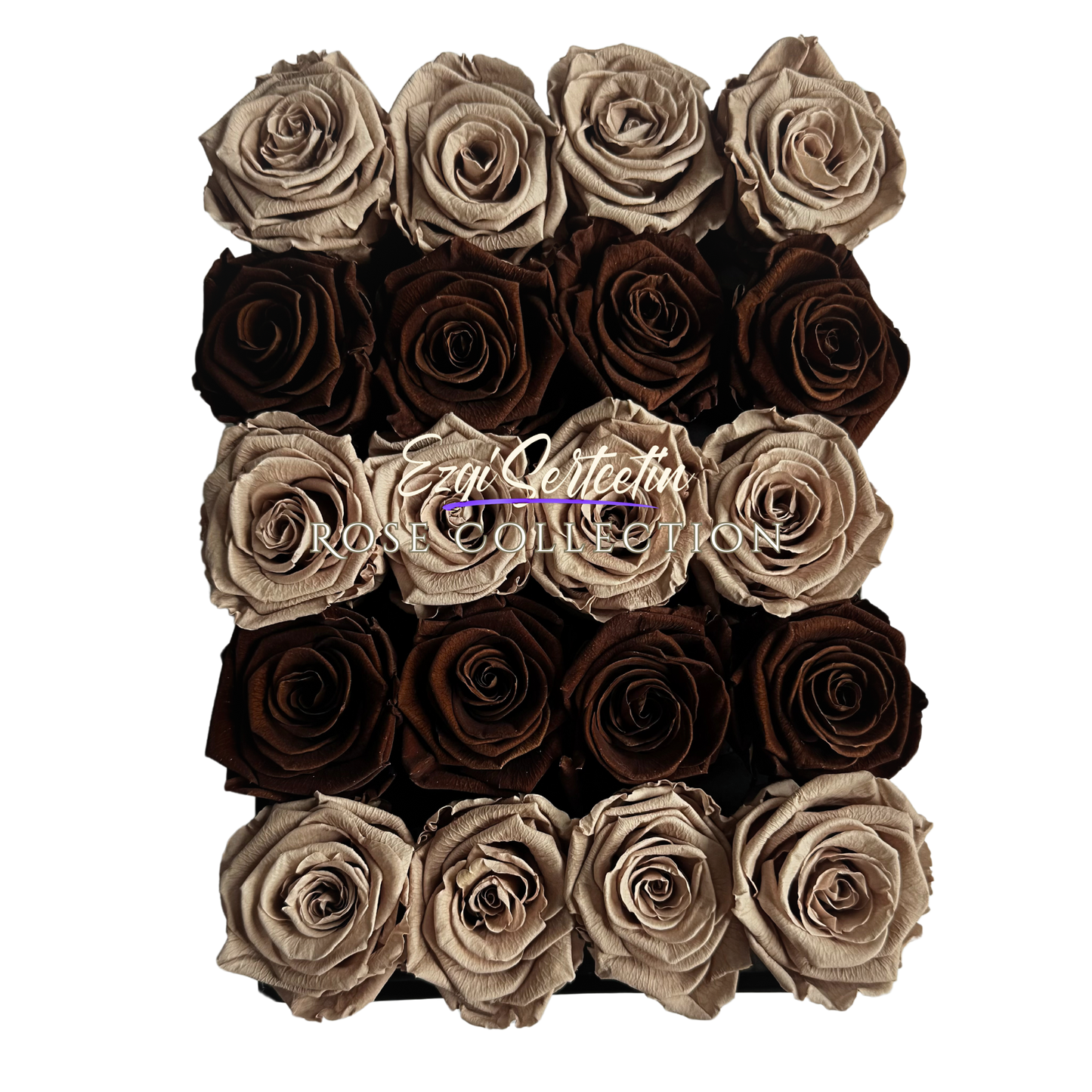 Preserved Rose Deco Gift Box|Premium Quality Handcrafted 20 Roses x 6.5 cm Diameter|Non Toxic|Excellent for All Events and Organizations|by Ezgi Sertcetin