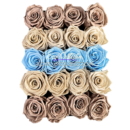 Preserved Rose Deco Gift Box|Premium Quality Handcrafted 20 Roses x 6.5 cm Diameter|Non Toxic|Excellent for All Events and Organizations|by Ezgi Sertcetin