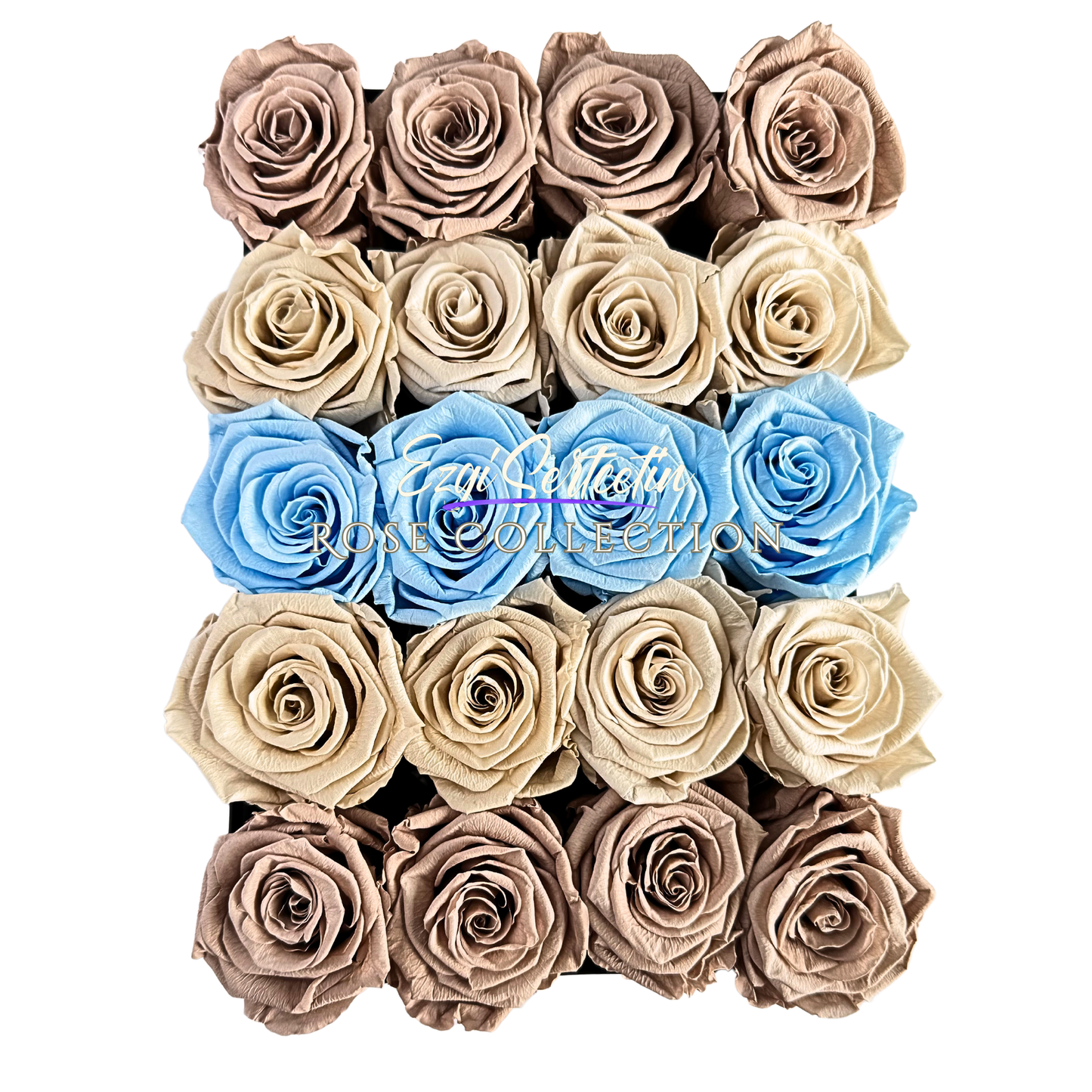 Preserved Rose Deco Gift Box|Premium Quality Handcrafted 20 Roses x 6.5 cm Diameter|Non Toxic|Excellent for All Events and Organizations|by Ezgi Sertcetin