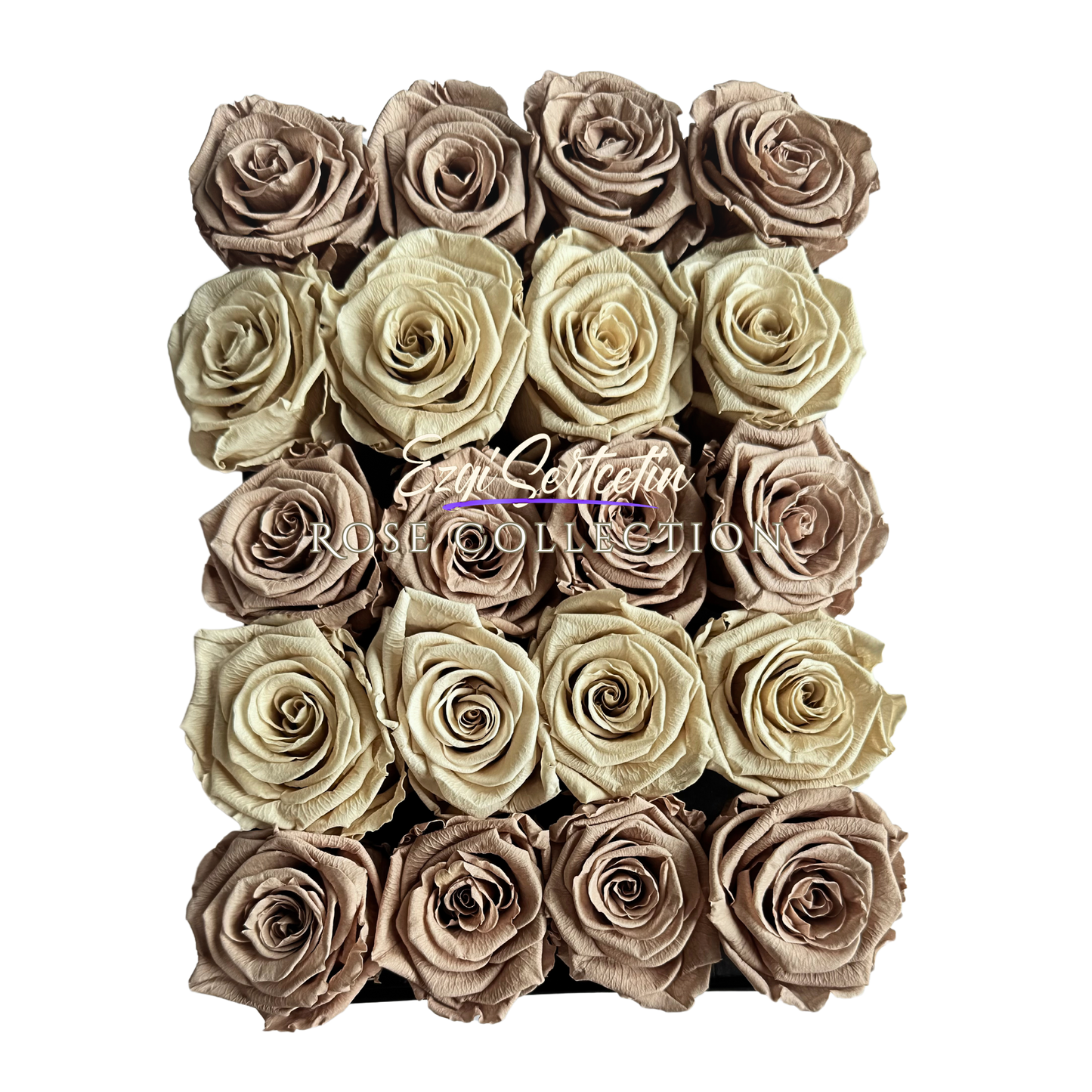 Preserved Rose Deco Gift Box|Premium Quality Handcrafted 20 Roses x 6.5 cm Diameter|Non Toxic|Excellent for All Events and Organizations|by Ezgi Sertcetin