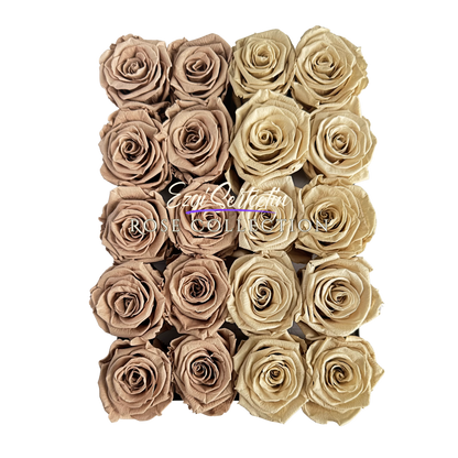 Preserved Rose Deco Gift Box|Premium Quality Handcrafted 20 Roses x 6.5 cm Diameter|Non Toxic|Excellent for All Events and Organizations|by Ezgi Sertcetin