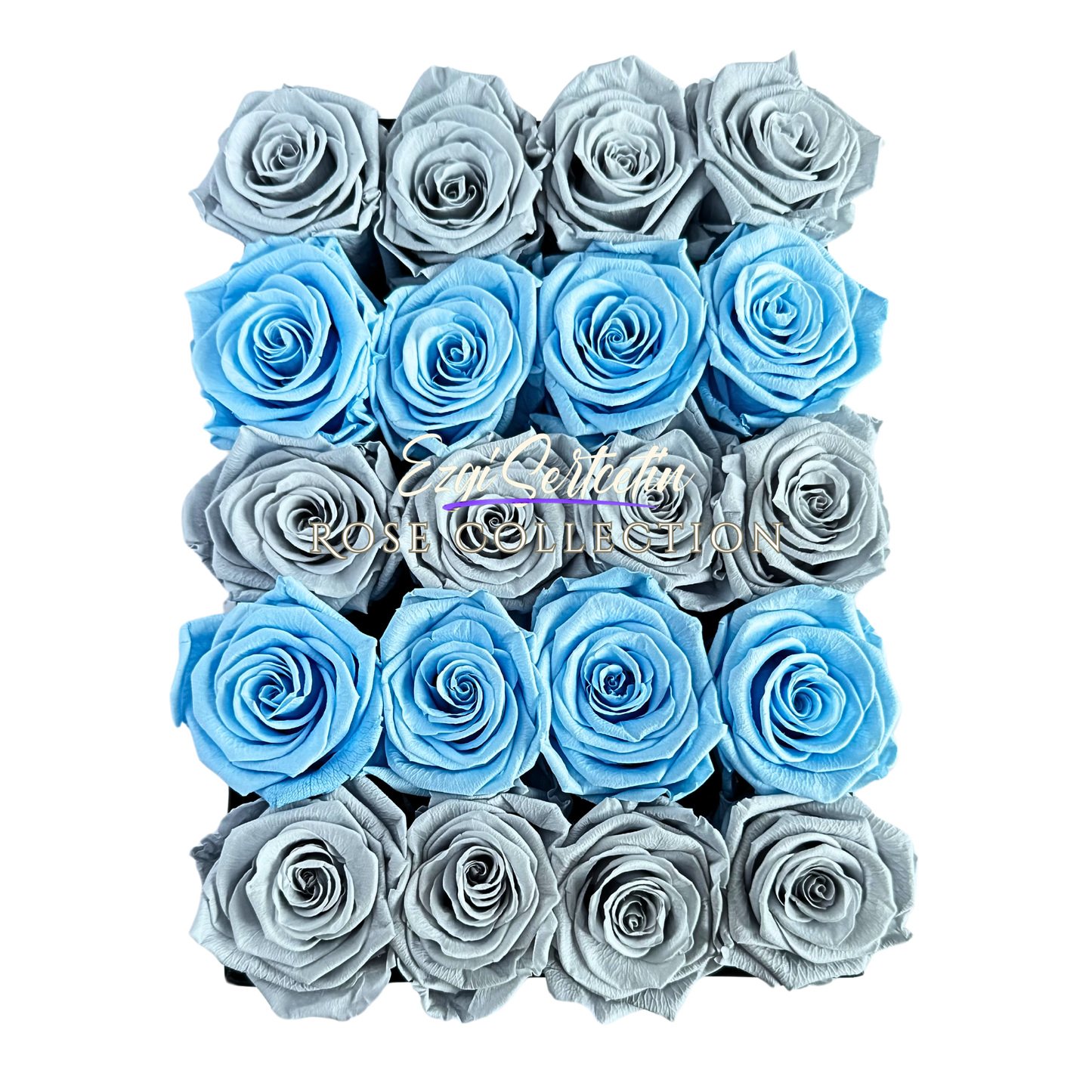 Preserved Rose Deco Gift Box|Premium Quality Handcrafted 20 Roses x 6.5 cm Diameter|Non Toxic|Excellent for All Events and Organizations|by Ezgi Sertcetin