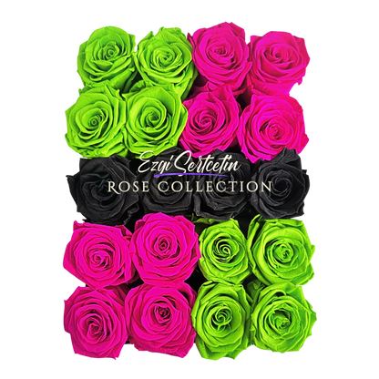 Preserved Rose Deco Gift Box|Premium Quality Handcrafted 20 Roses x 6.5 cm Diameter|Non Toxic|Excellent for All Events and Organizations|by Ezgi Sertcetin