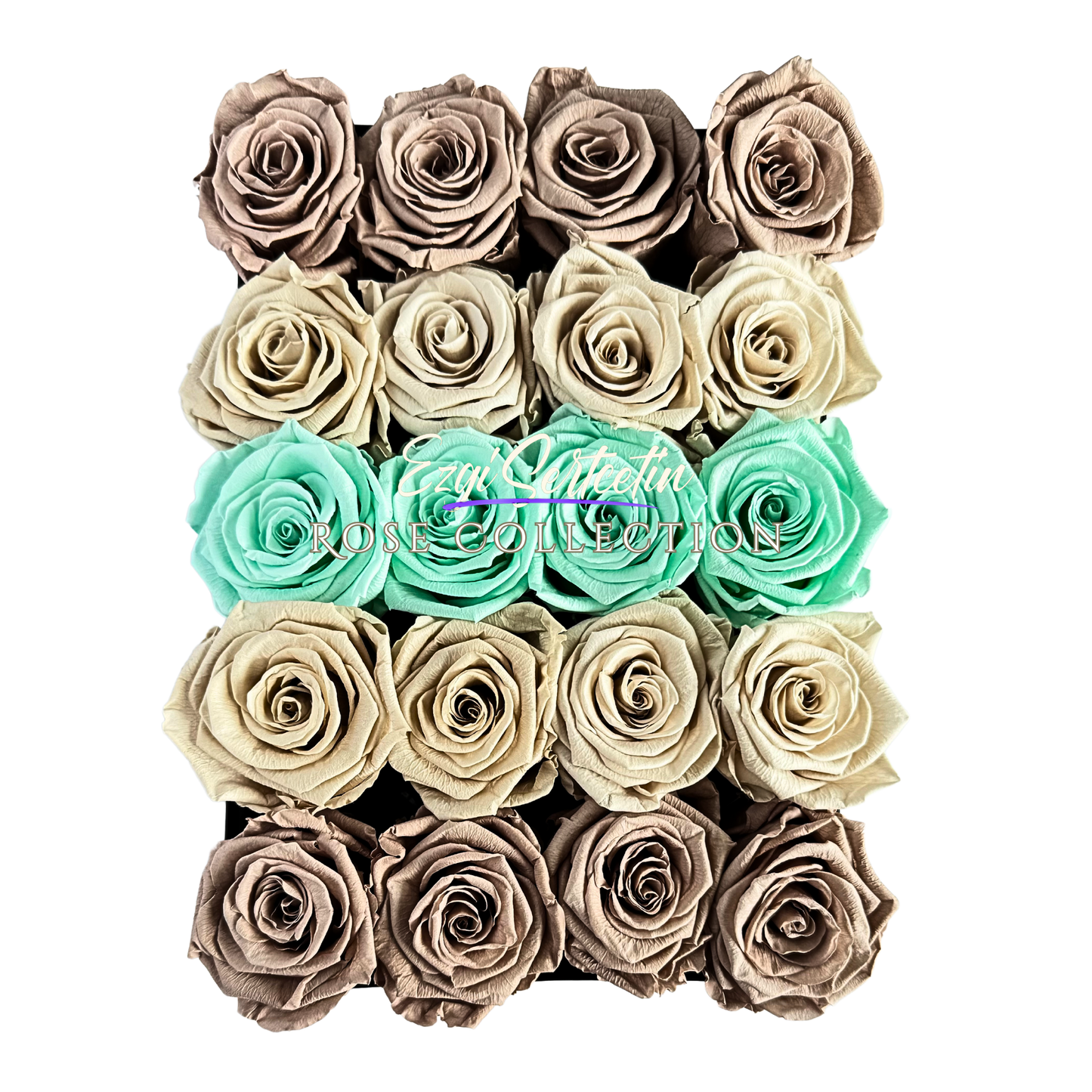 Preserved Rose Deco Gift Box|Premium Quality Handcrafted 20 Roses x 6.5 cm Diameter|Non Toxic|Excellent for All Events and Organizations|by Ezgi Sertcetin