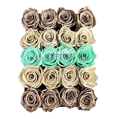 Preserved Rose Deco Gift Box|Premium Quality Handcrafted 20 Roses x 6.5 cm Diameter|Non Toxic|Excellent for All Events and Organizations|by Ezgi Sertcetin