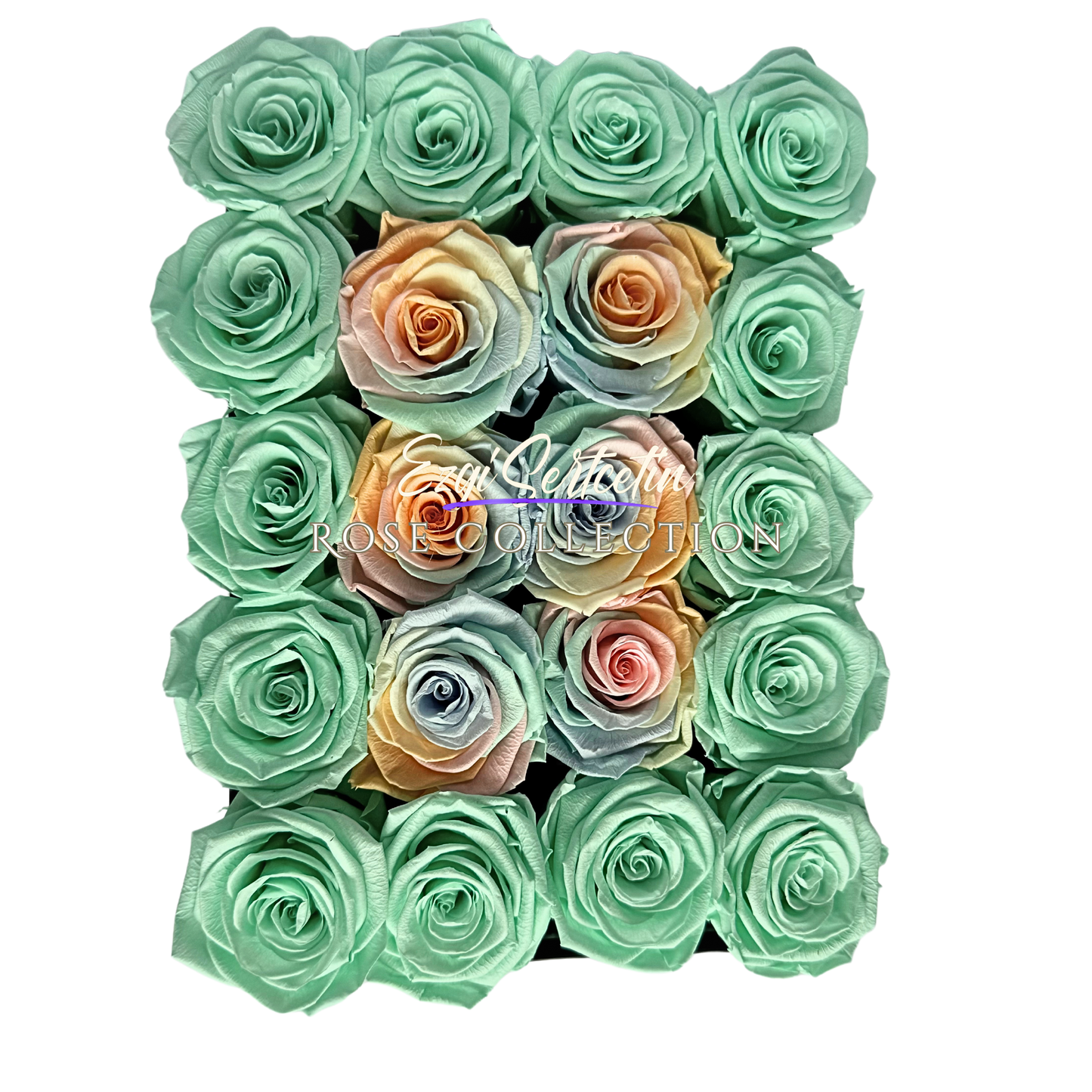 Preserved Rose Deco Gift Box|Premium Quality Handcrafted 20 Roses x 6.5 cm Diameter|Non Toxic|Excellent for All Events and Organizations|by Ezgi Sertcetin