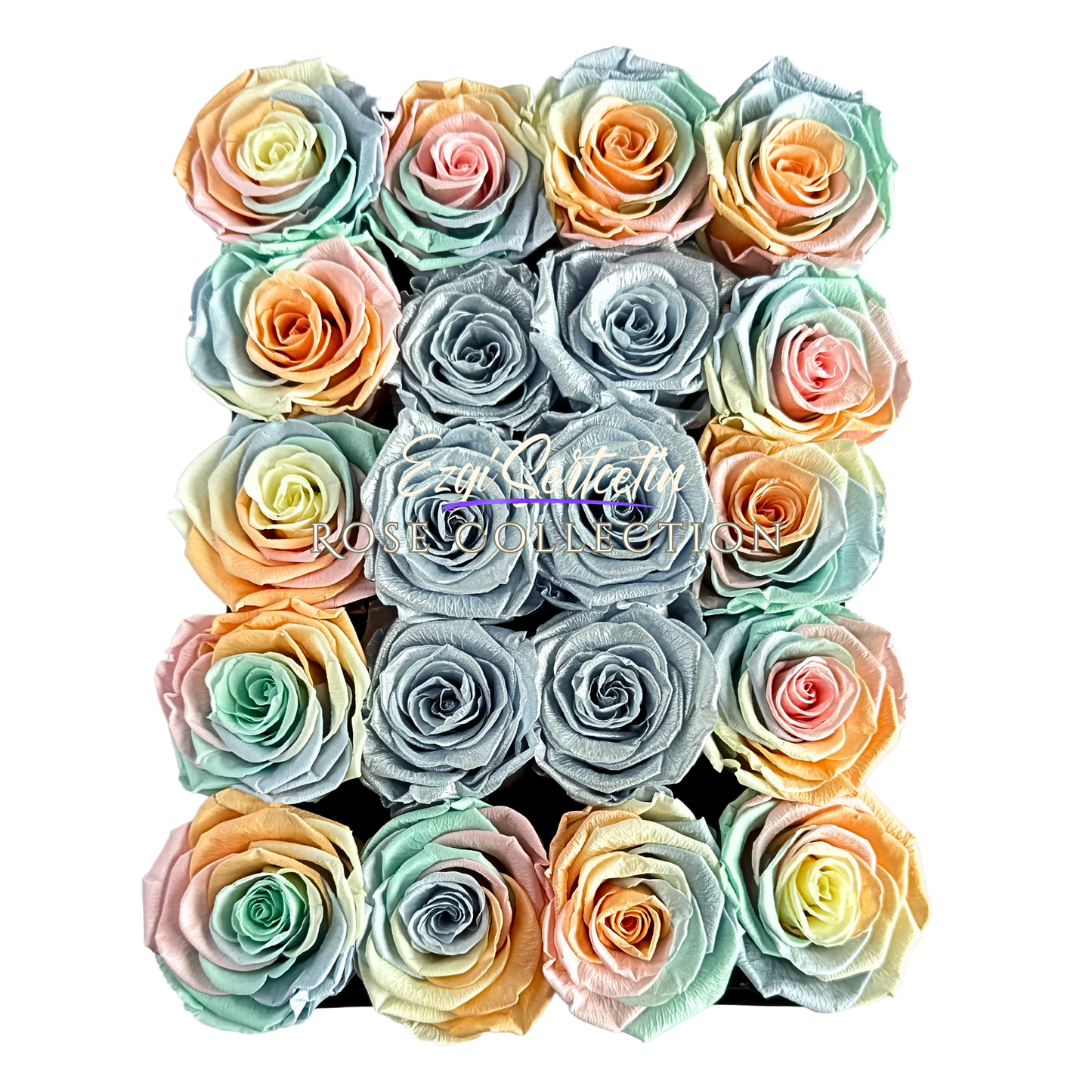 Preserved Rose Deco Gift Box|Premium Quality Handcrafted 20 Roses x 6.5 cm Diameter|Non Toxic|Excellent for All Events and Organizations|by Ezgi Sertcetin