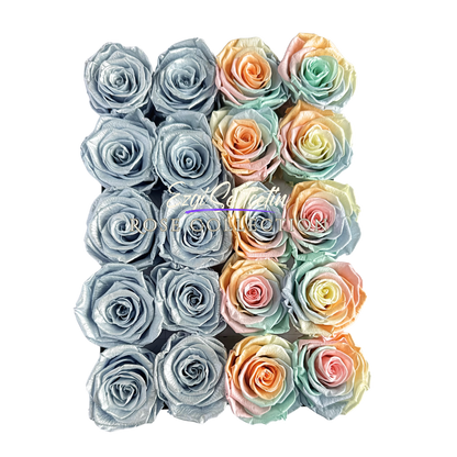 Preserved Rose Deco Gift Box|Premium Quality Handcrafted 20 Roses x 6.5 cm Diameter|Non Toxic|Excellent for All Events and Organizations|by Ezgi Sertcetin