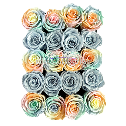 Preserved Rose Deco Gift Box|Premium Quality Handcrafted 20 Roses x 6.5 cm Diameter|Non Toxic|Excellent for All Events and Organizations|by Ezgi Sertcetin