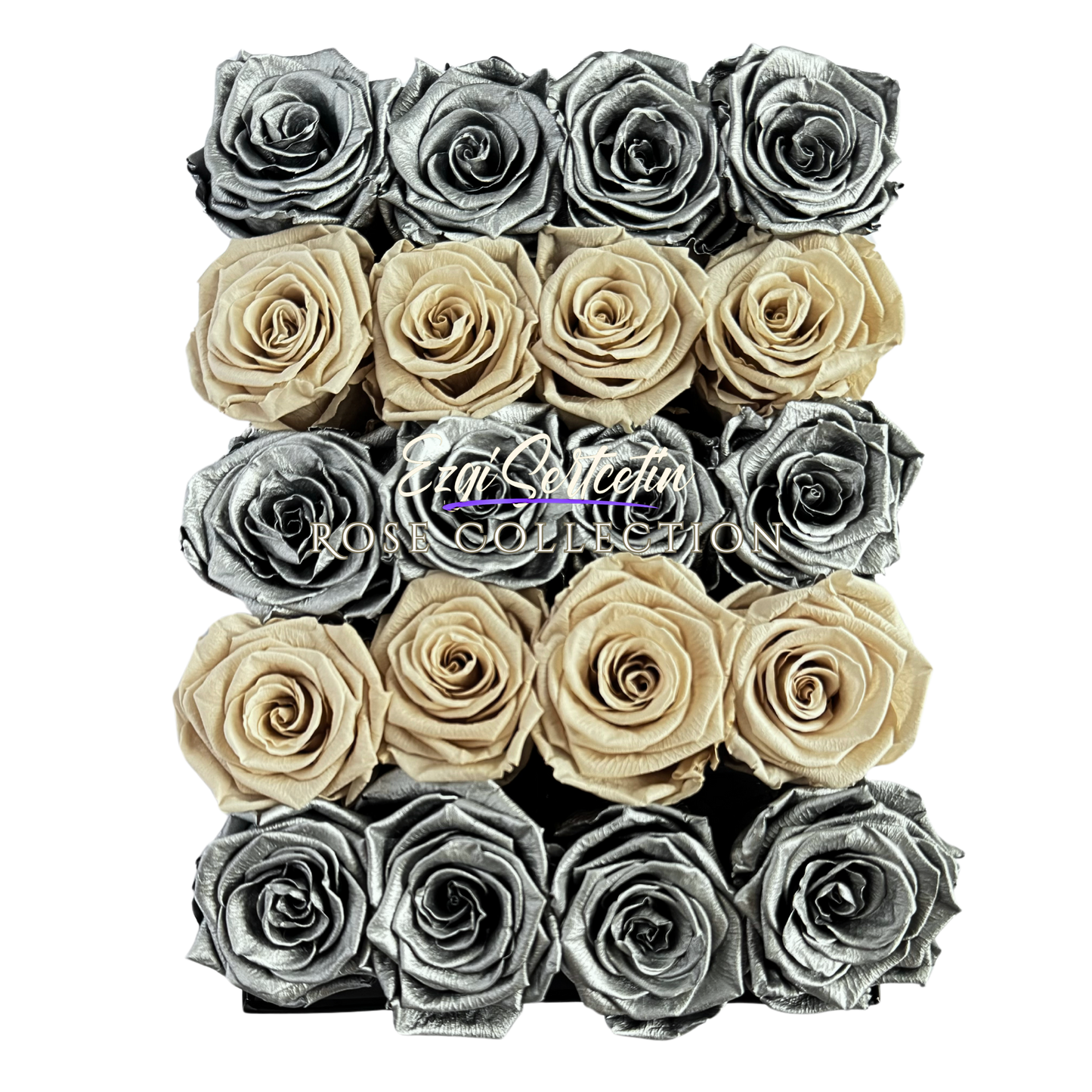 Preserved Rose Deco Gift Box|Premium Quality Handcrafted 20 Roses x 6.5 cm Diameter|Non Toxic|Excellent for All Events and Organizations|by Ezgi Sertcetin