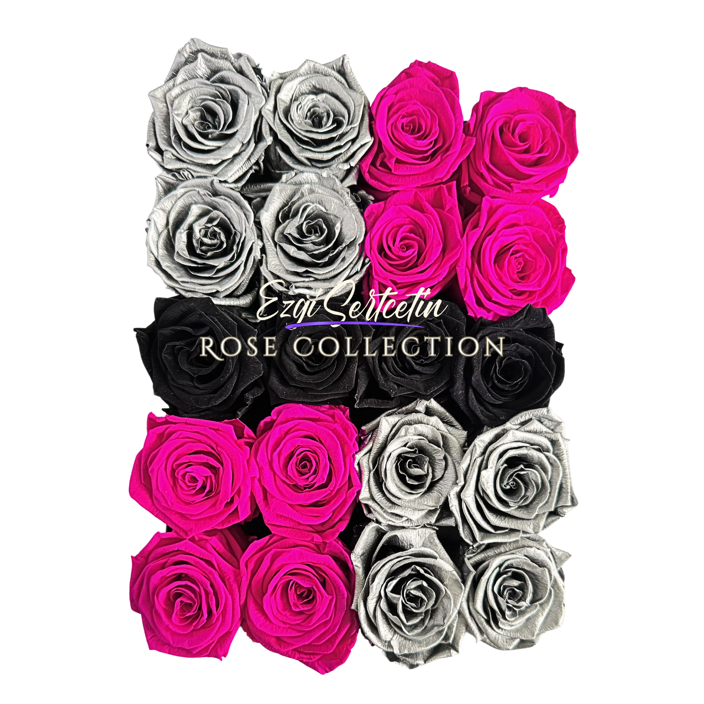 Preserved Rose Deco Gift Box|Premium Quality Handcrafted 20 Roses x 6.5 cm Diameter|Non Toxic|Excellent for All Events and Organizations|by Ezgi Sertcetin