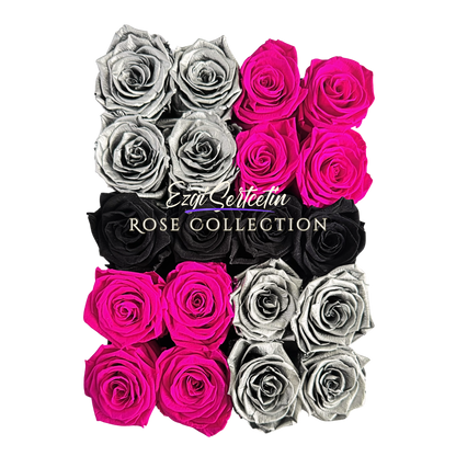 Preserved Rose Deco Gift Box|Premium Quality Handcrafted 20 Roses x 6.5 cm Diameter|Non Toxic|Excellent for All Events and Organizations|by Ezgi Sertcetin