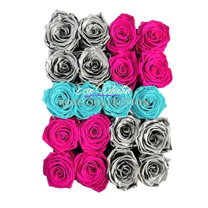 Preserved Rose Deco Gift Box|Premium Quality Handcrafted 20 Roses x 6.5 cm Diameter|Non Toxic|Excellent for All Events and Organizations|by Ezgi Sertcetin