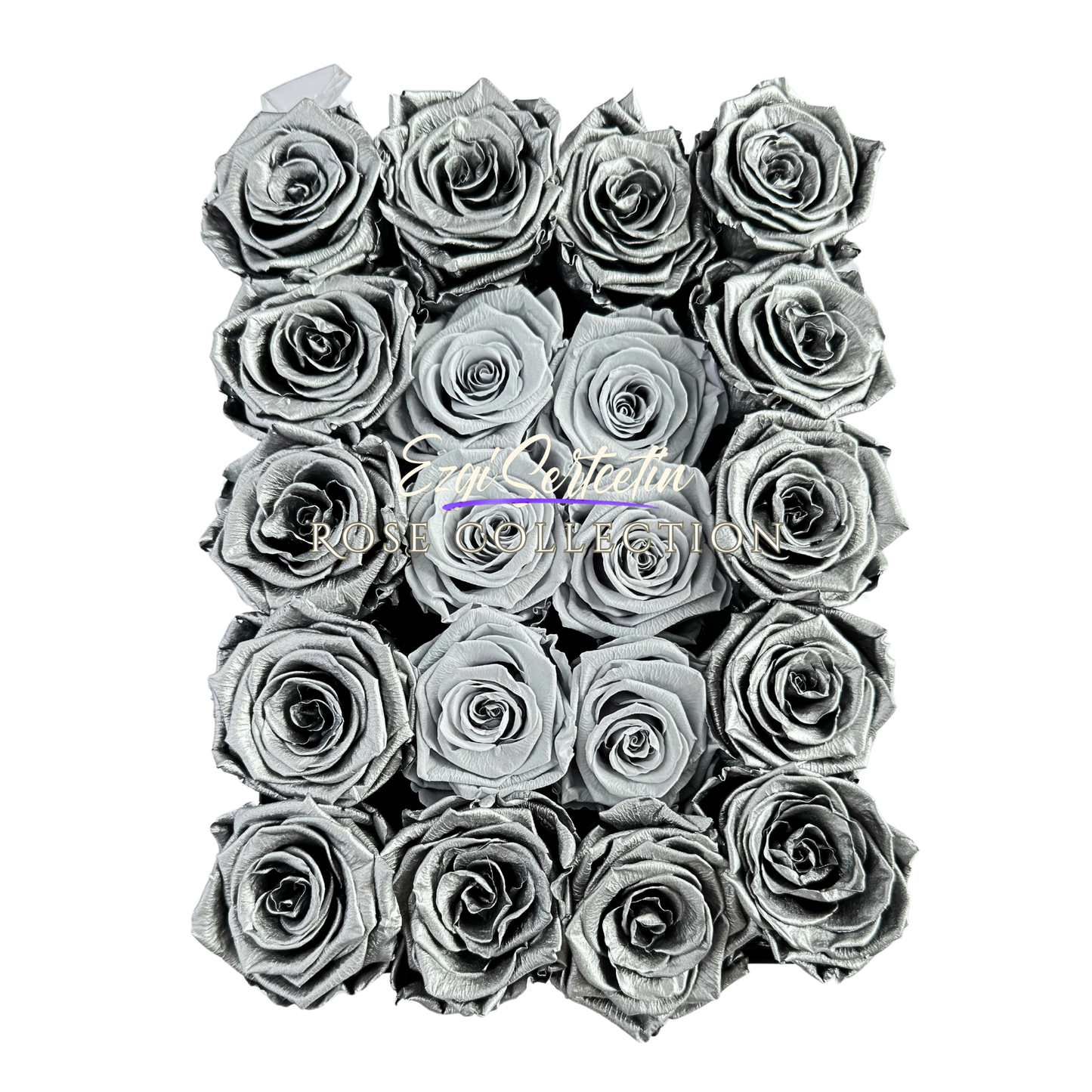 Preserved Rose Deco Gift Box|Premium Quality Handcrafted 20 Roses x 6.5 cm Diameter|Non Toxic|Excellent for All Events and Organizations|by Ezgi Sertcetin