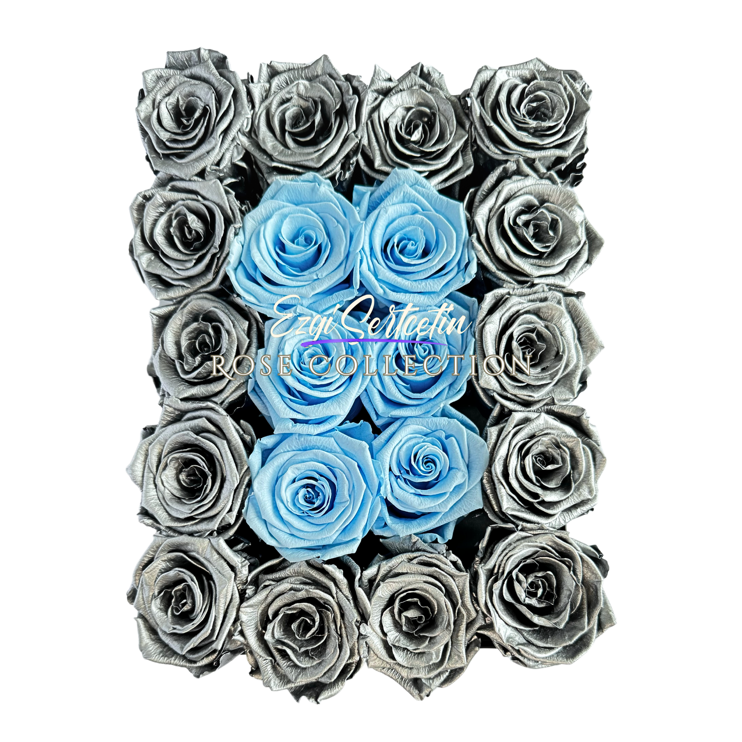 Preserved Rose Deco Gift Box|Premium Quality Handcrafted 20 Roses x 6.5 cm Diameter|Non Toxic|Excellent for All Events and Organizations|by Ezgi Sertcetin