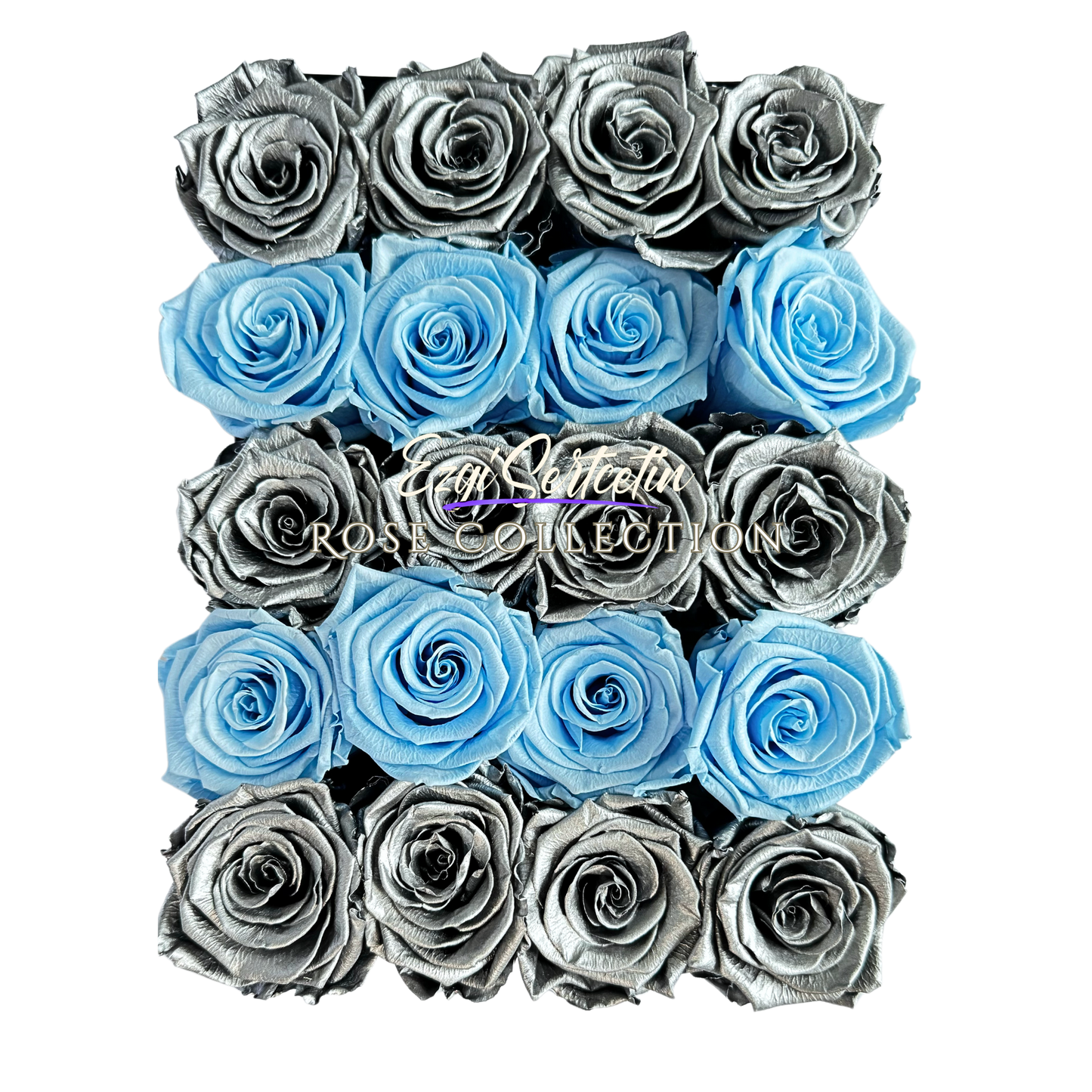 Preserved Rose Deco Gift Box|Premium Quality Handcrafted 20 Roses x 6.5 cm Diameter|Non Toxic|Excellent for All Events and Organizations|by Ezgi Sertcetin