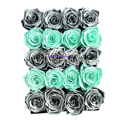 Preserved Rose Deco Gift Box|Premium Quality Handcrafted 20 Roses x 6.5 cm Diameter|Non Toxic|Excellent for All Events and Organizations|by Ezgi Sertcetin