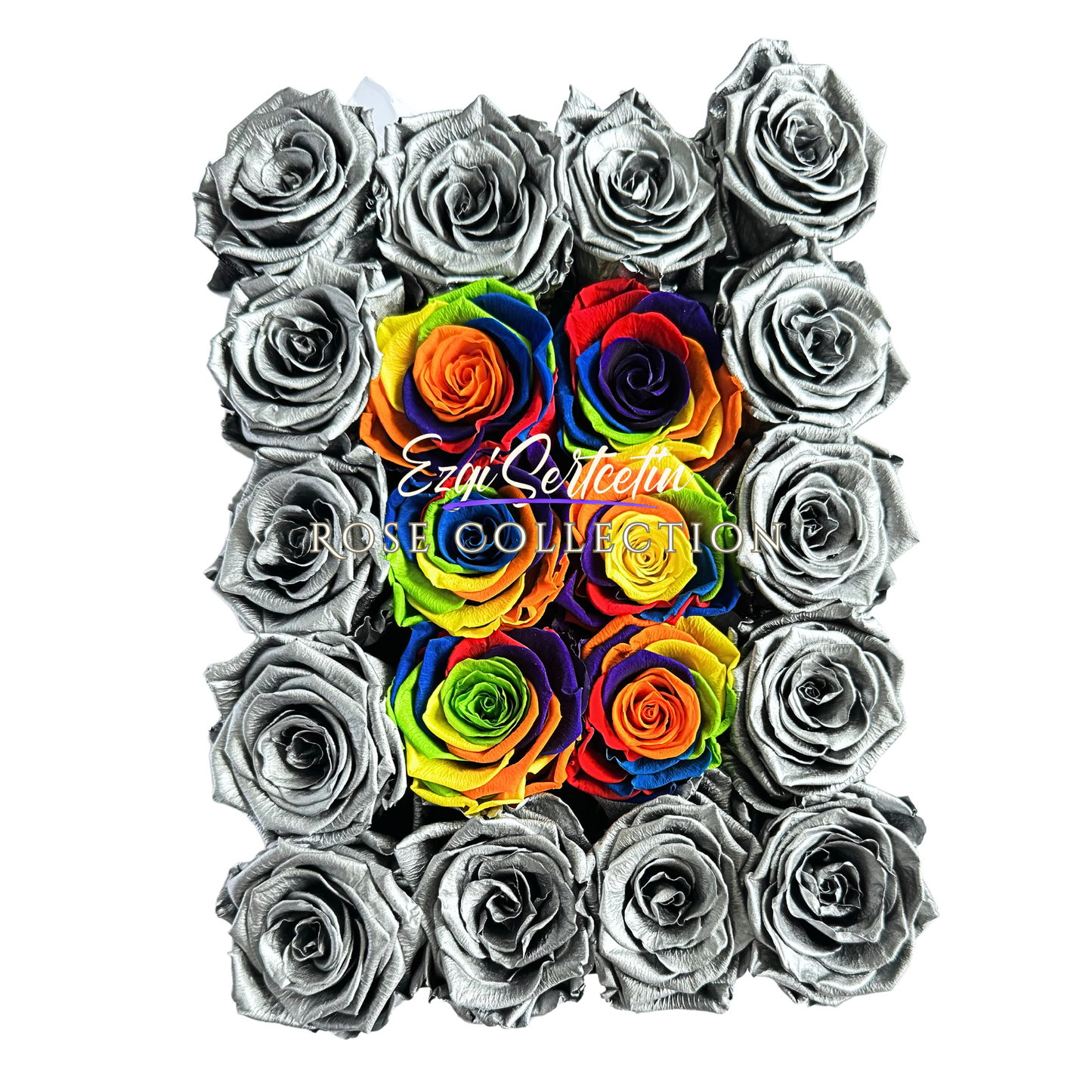 Preserved Rose Deco Gift Box|Premium Quality Handcrafted 20 Roses x 6.5 cm Diameter|Non Toxic|Excellent for All Events and Organizations|by Ezgi Sertcetin