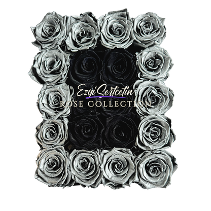 Preserved Rose Deco Gift Box|Premium Quality Handcrafted 20 Roses x 6.5 cm Diameter|Non Toxic|Excellent for All Events and Organizations|by Ezgi Sertcetin