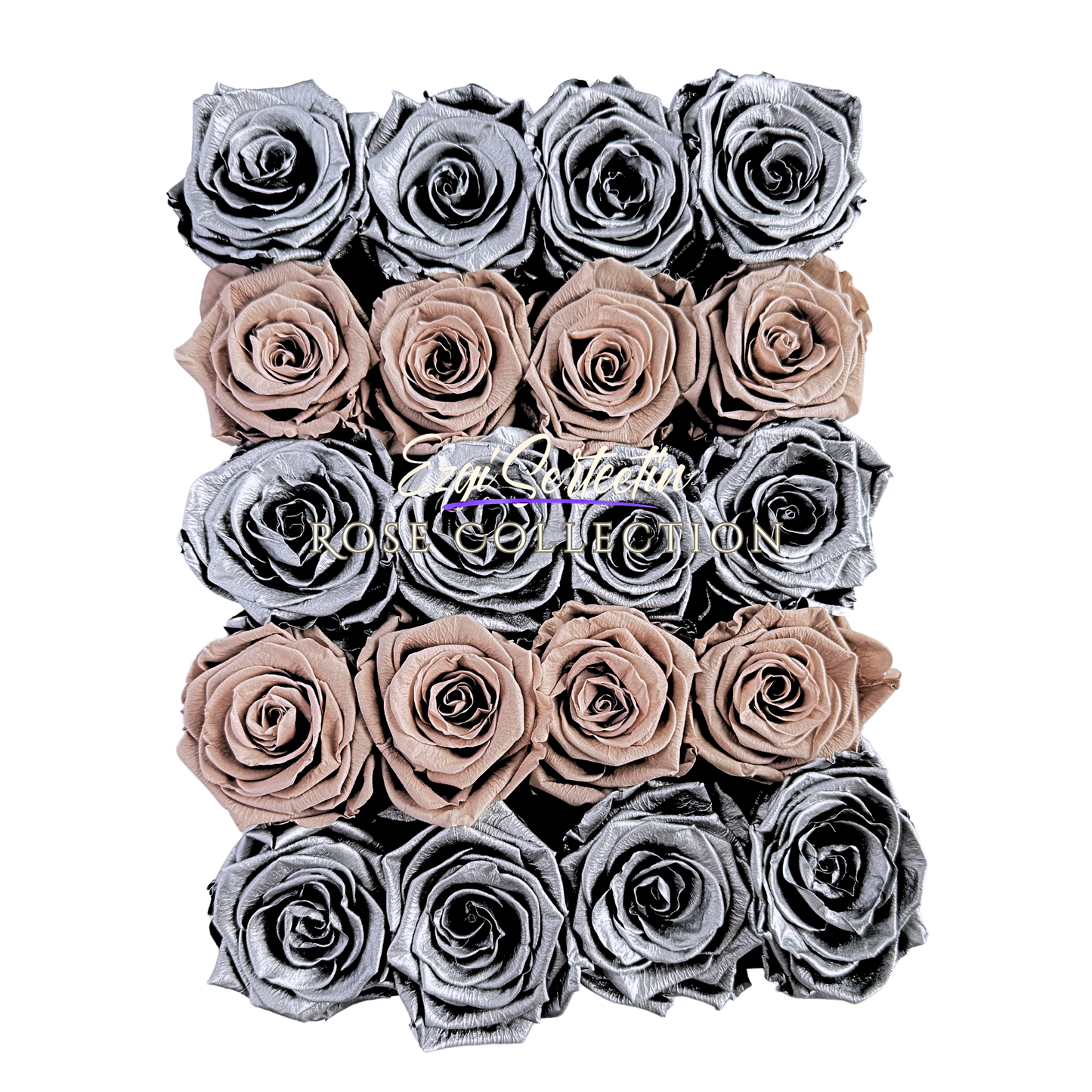 Preserved Rose Deco Gift Box|Premium Quality Handcrafted 20 Roses x 6.5 cm Diameter|Non Toxic|Excellent for All Events and Organizations|by Ezgi Sertcetin