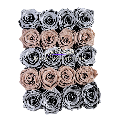 Preserved Rose Deco Gift Box|Premium Quality Handcrafted 20 Roses x 6.5 cm Diameter|Non Toxic|Excellent for All Events and Organizations|by Ezgi Sertcetin