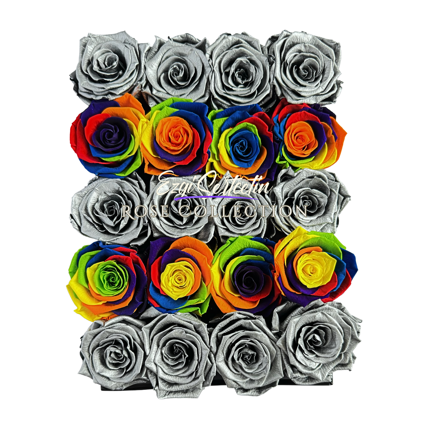 Preserved Rose Deco Gift Box|Premium Quality Handcrafted 20 Roses x 6.5 cm Diameter|Non Toxic|Excellent for All Events and Organizations|by Ezgi Sertcetin