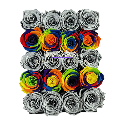 Preserved Rose Deco Gift Box|Premium Quality Handcrafted 20 Roses x 6.5 cm Diameter|Non Toxic|Excellent for All Events and Organizations|by Ezgi Sertcetin