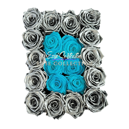 Preserved Rose Deco Gift Box|Premium Quality Handcrafted 20 Roses x 6.5 cm Diameter|Non Toxic|Excellent for All Events and Organizations|by Ezgi Sertcetin