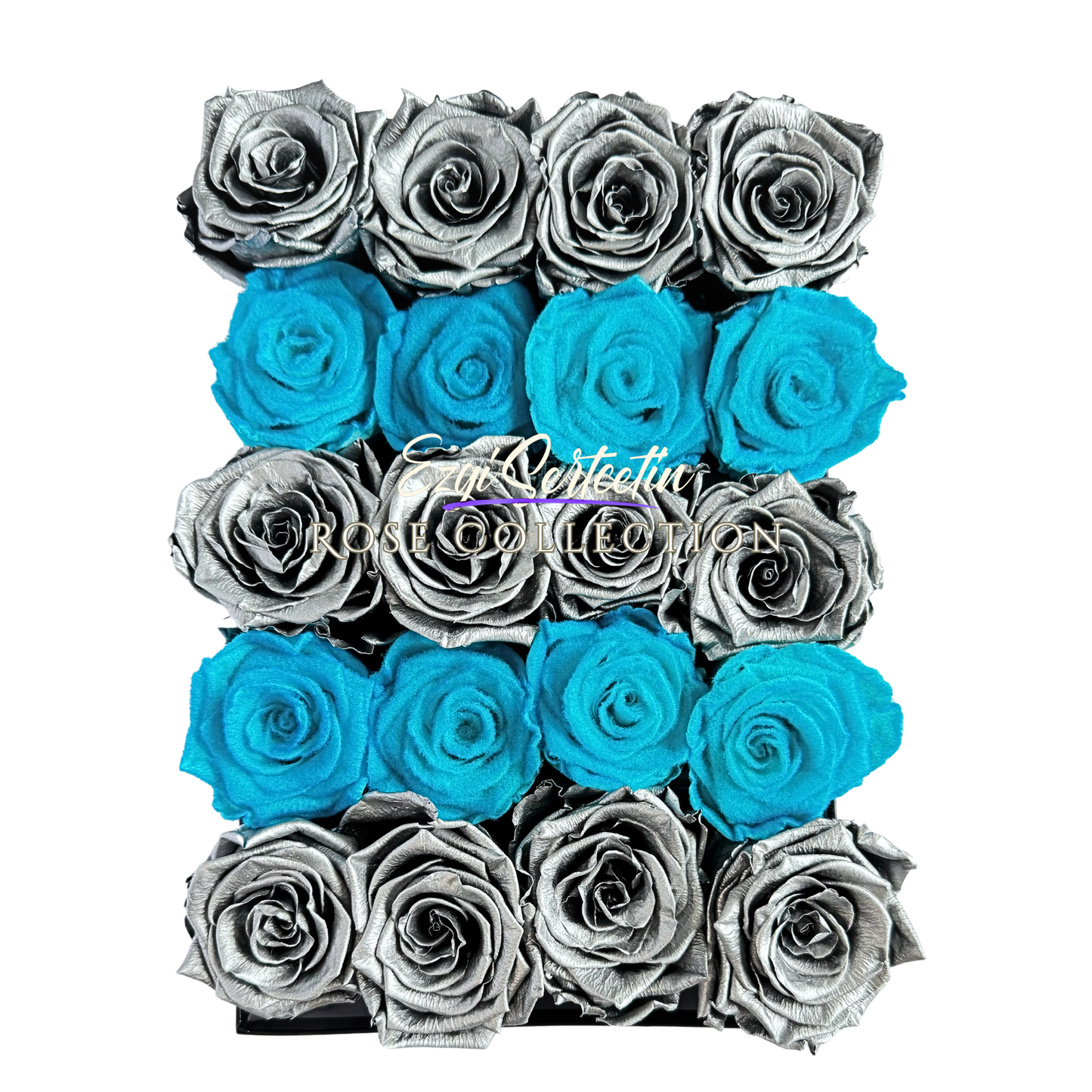 Preserved Rose Deco Gift Box|Premium Quality Handcrafted 20 Roses x 6.5 cm Diameter|Non Toxic|Excellent for All Events and Organizations|by Ezgi Sertcetin