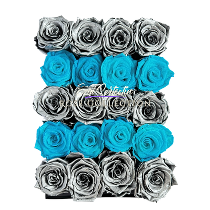 Preserved Rose Deco Gift Box|Premium Quality Handcrafted 20 Roses x 6.5 cm Diameter|Non Toxic|Excellent for All Events and Organizations|by Ezgi Sertcetin