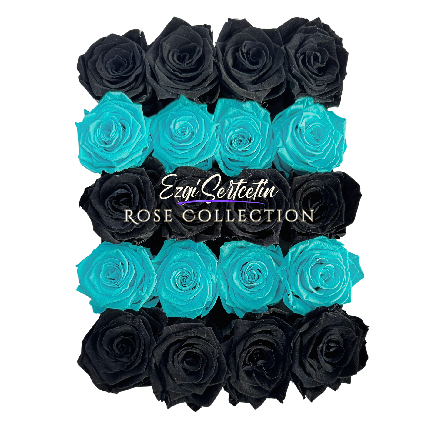 Preserved Rose Deco Gift Box|Premium Quality Handcrafted 20 Roses x 6.5 cm Diameter|Non Toxic|Excellent for All Events and Organizations|by Ezgi Sertcetin