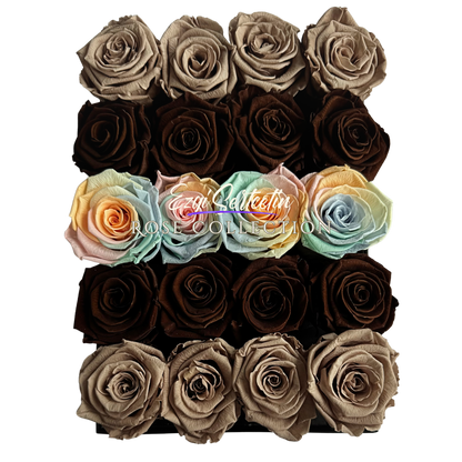 Preserved Rose Deco Gift Box|Premium Quality Handcrafted 20 Roses x 6.5 cm Diameter|Non Toxic|Excellent for All Events and Organizations|by Ezgi Sertcetin