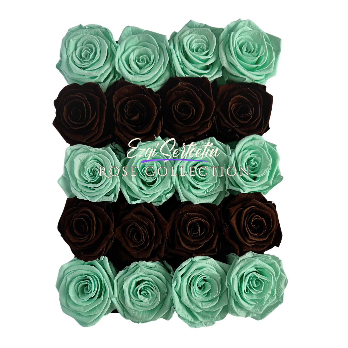 Preserved Rose Deco Gift Box|Premium Quality Handcrafted 20 Roses x 6.5 cm Diameter|Non Toxic|Excellent for All Events and Organizations|by Ezgi Sertcetin