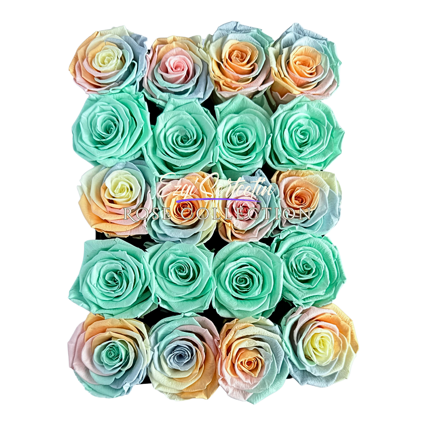 Preserved Rose Deco Gift Box|Premium Quality Handcrafted 20 Roses x 6.5 cm Diameter|Non Toxic|Excellent for All Events and Organizations|by Ezgi Sertcetin