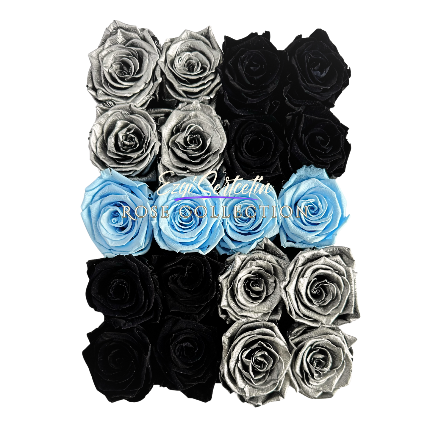 Preserved Rose Deco Gift Box|Premium Quality Handcrafted 20 Roses x 6.5 cm Diameter|Non Toxic|Excellent for All Events and Organizations|by Ezgi Sertcetin